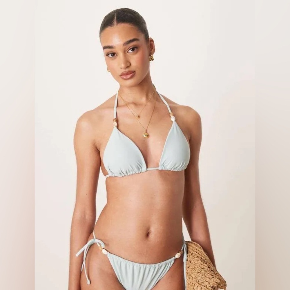 Abercrombie NWT beaded string bikini top